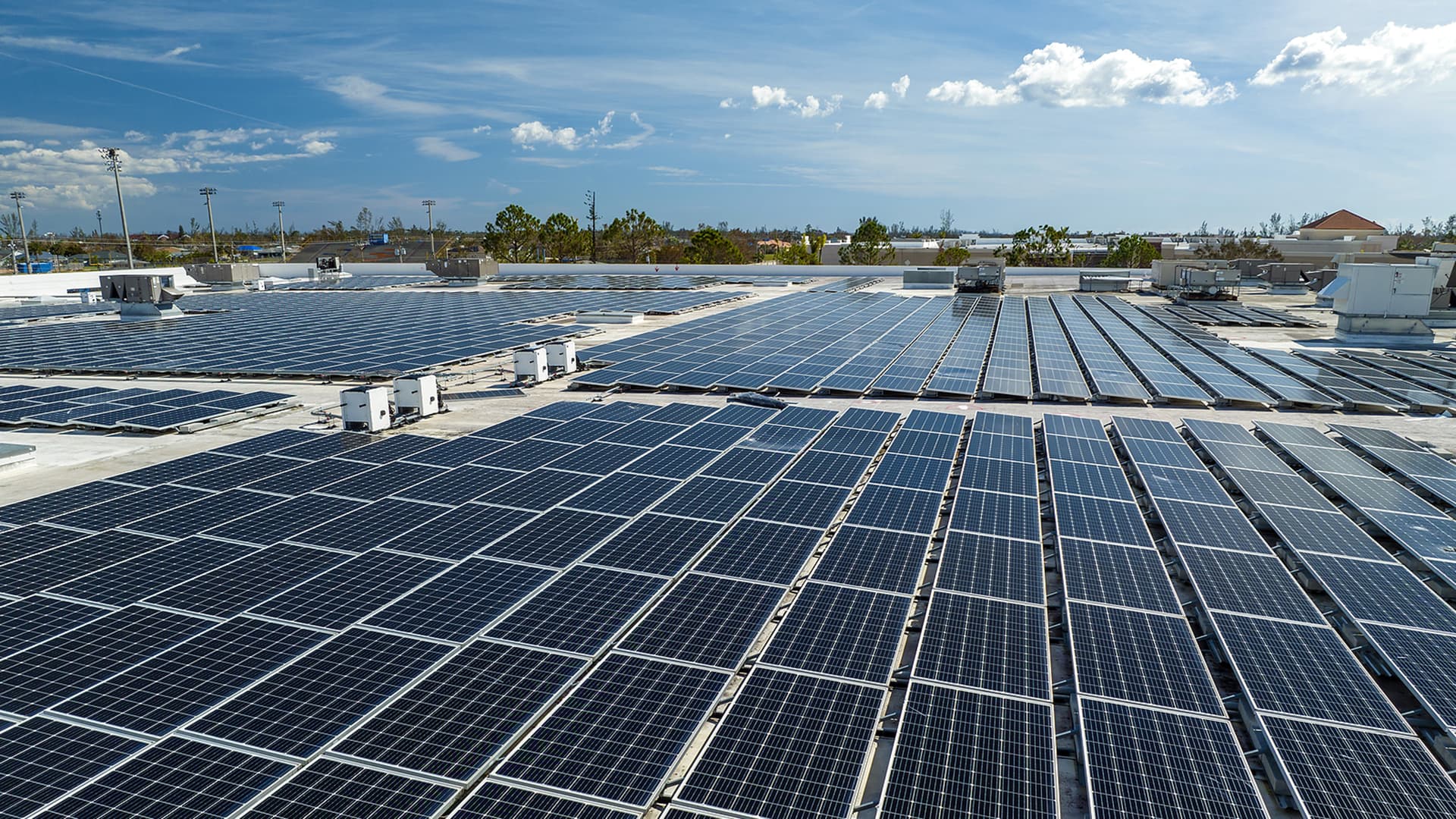 PACE financing depicted by a rooftop solar array